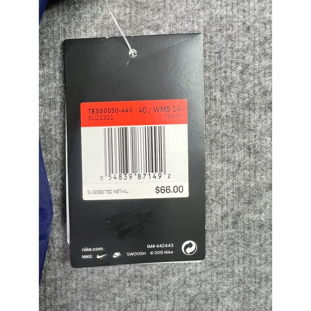 Nike Womens One Piece Swimsuit Navy Blue Racerback Training TESS0050 Size 14 - Picture 2 of 7